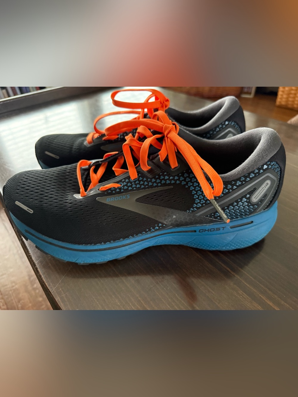 Brooks Men's Running Shoes - Black with Blue and Orange